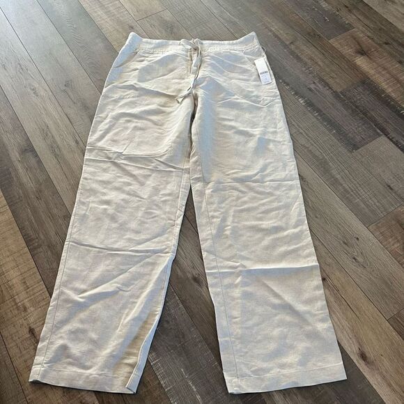 Colldwater creek natural linen rayon pant size 14 - Picture 1 of 8